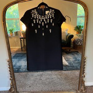 ♠️ Kate Spade Navy Embellished Faille Dress, Size 4, Like-New,  ♠️